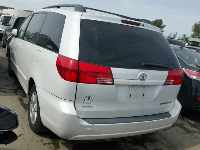 5TDZA22C54S006757 - 2004 TOYOTA SIENNA XLE WHITE photo 3