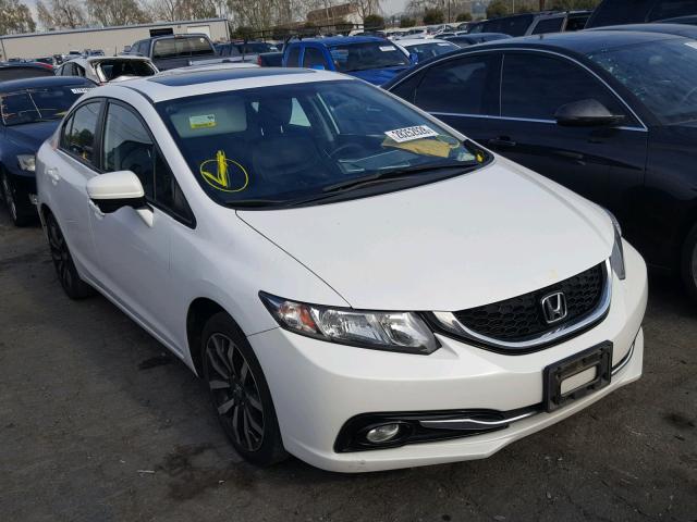 19XFB2F99EE234058 - 2014 HONDA CIVIC EXL WHITE photo 1