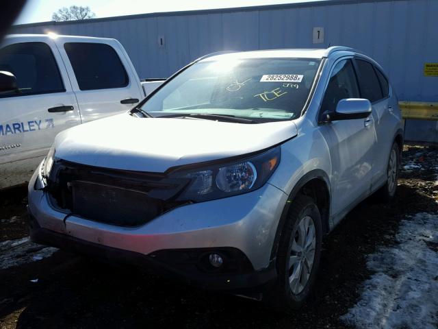 2HKRM4H79DH690893 - 2013 HONDA CR-V EXL SILVER photo 2