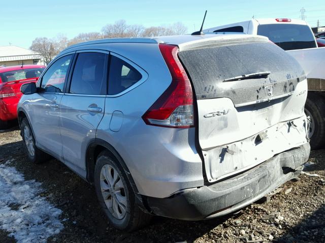 2HKRM4H79DH690893 - 2013 HONDA CR-V EXL SILVER photo 3