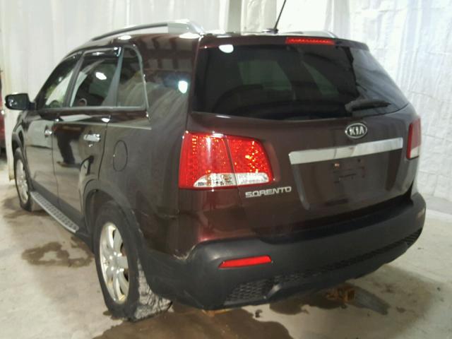 5XYKTDA23CG297223 - 2012 KIA SORENTO RED photo 3