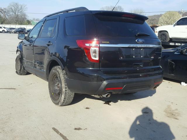 1FM5K8B86DGB67599 - 2013 FORD EXPLORER BLACK photo 3