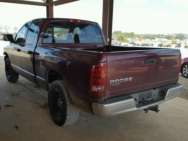 3D7HA18N02G174418 - 2002 DODGE RAM 1500 MAROON photo 3