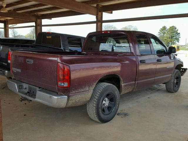 3D7HA18N02G174418 - 2002 DODGE RAM 1500 MAROON photo 4