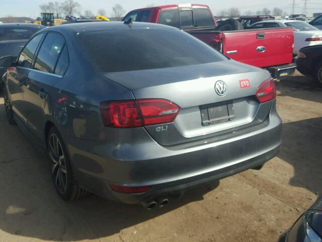 3VW467AJXDM233819 - 2013 VOLKSWAGEN JETTA GLI GRAY photo 3