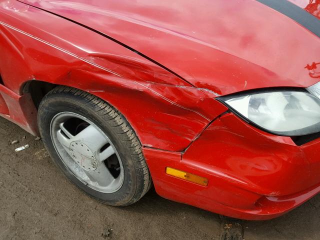 1G2JB12F447208566 - 2004 PONTIAC SUNFIRE RED photo 9