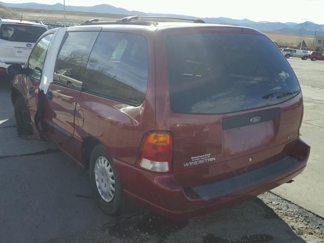 2FMZA51403BA96388 - 2003 FORD WINDSTAR L BURGUNDY photo 3