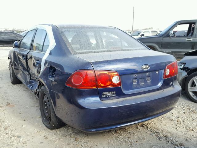 KNAGE123585194341 - 2008 KIA OPTIMA LX BLUE photo 3