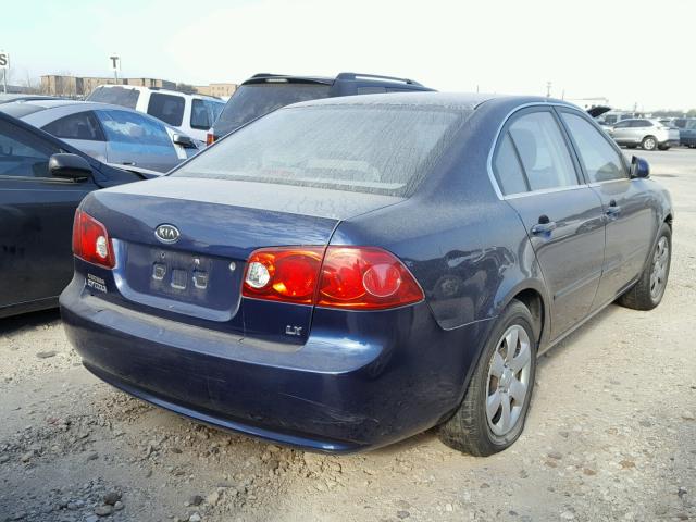 KNAGE123585194341 - 2008 KIA OPTIMA LX BLUE photo 4