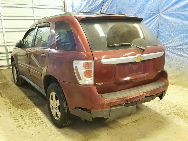 2CNDL23F076123251 - 2007 CHEVROLET EQUINOX LS MAROON photo 3