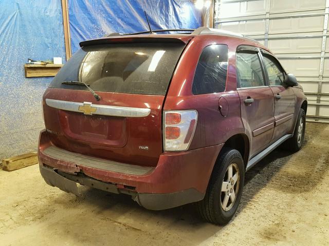 2CNDL23F076123251 - 2007 CHEVROLET EQUINOX LS MAROON photo 4