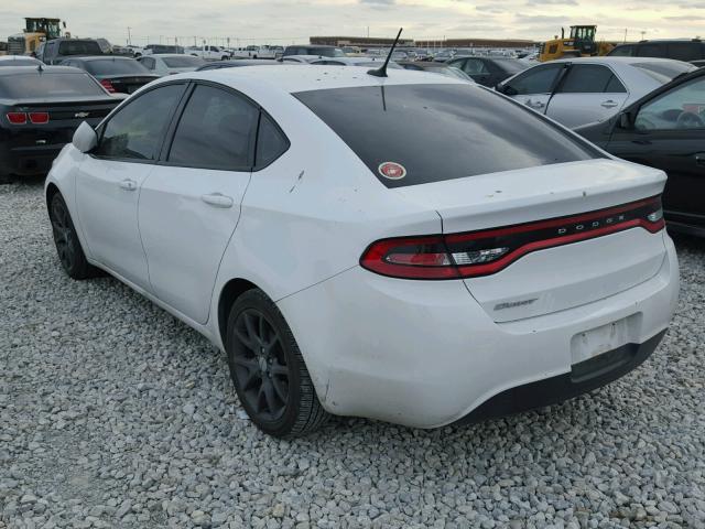 1C3CDFAA3GD650248 - 2016 DODGE DART SE WHITE photo 3