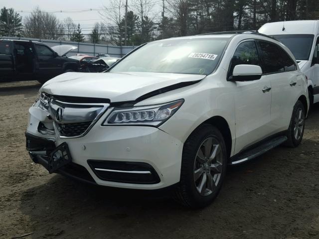 5FRYD4H99GB038077 - 2016 ACURA MDX ADVANC WHITE photo 2