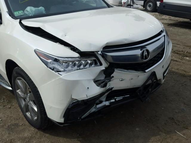 5FRYD4H99GB038077 - 2016 ACURA MDX ADVANC WHITE photo 9