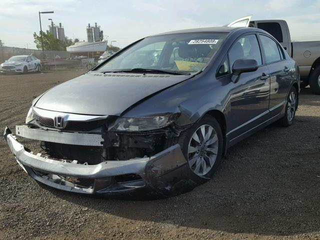 2HGFA16899H340638 - 2009 HONDA CIVIC EX CHARCOAL photo 2