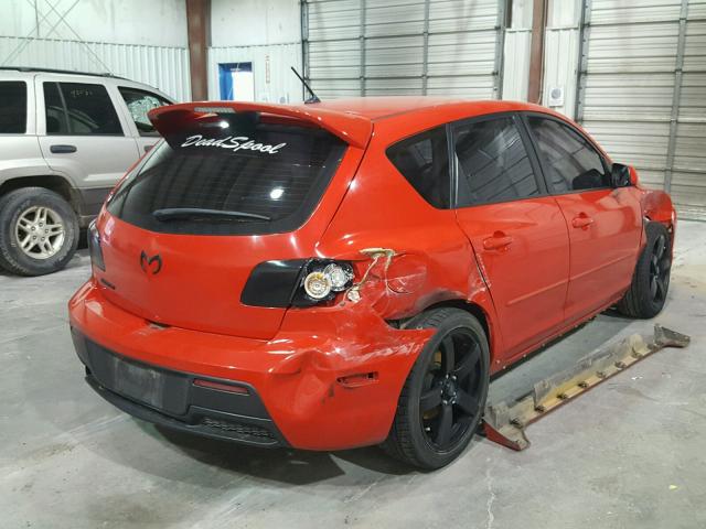JM1BK34L171714183 - 2007 MAZDA SPEED 3 RED photo 4