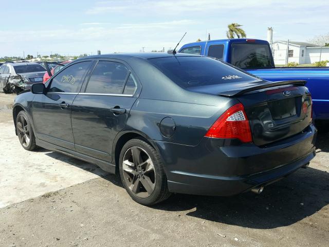 3FAHP0KC3AR206345 - 2010 FORD FUSION SPO BLACK photo 3