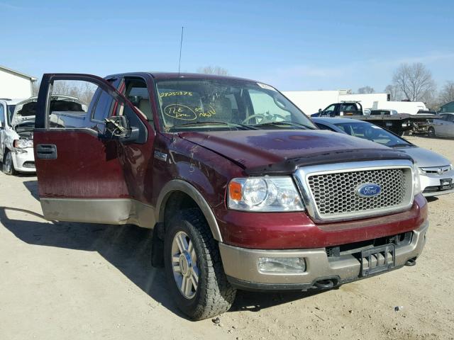 1FTPX14534NC32896 - 2004 FORD F150 MAROON photo 1