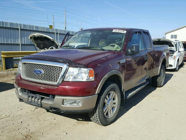 1FTPX14534NC32896 - 2004 FORD F150 MAROON photo 2