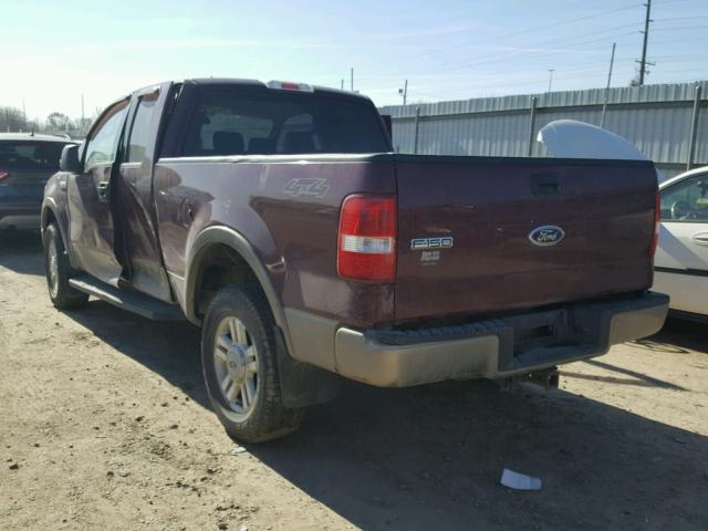 1FTPX14534NC32896 - 2004 FORD F150 MAROON photo 3