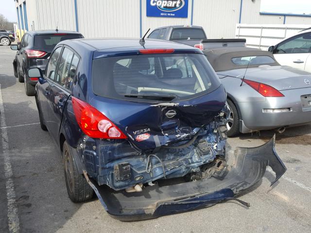 3N1BC13E88L350992 - 2008 NISSAN VERSA S BLUE photo 3