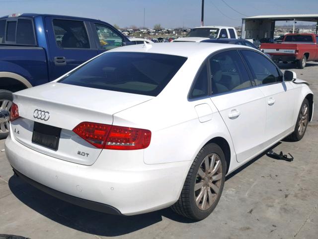 WAUEFAFL4AN047948 - 2010 AUDI A4 PREMIUM WHITE photo 4