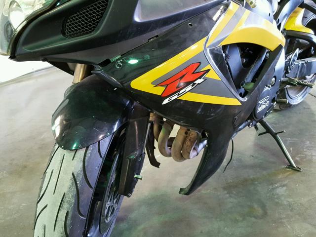 JS1GN7DA472111557 - 2007 SUZUKI GSX-R600 YELLOW photo 9