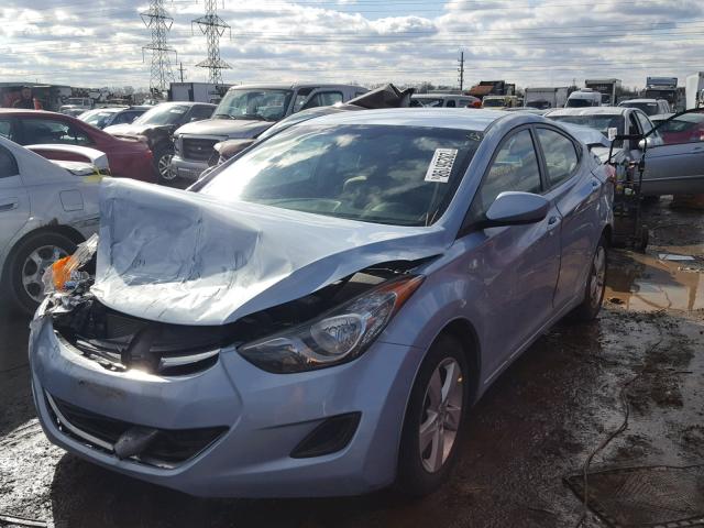 KMHDH4AE8BU122530 - 2011 HYUNDAI ELANTRA GL BLUE photo 2