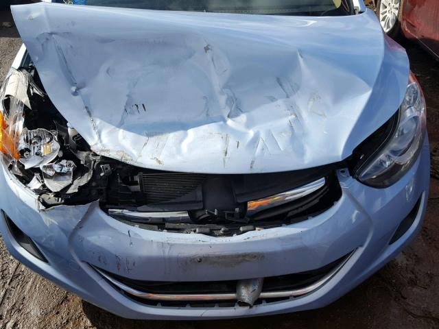 KMHDH4AE8BU122530 - 2011 HYUNDAI ELANTRA GL BLUE photo 7