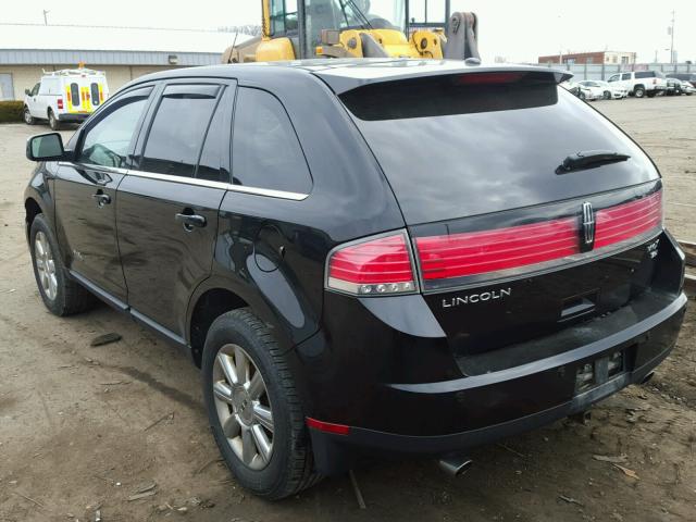 2LMDU88C67BJ25886 - 2007 LINCOLN MKX BLACK photo 3