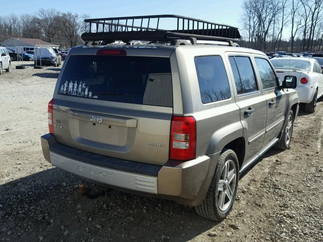 1J8FF48W27D322479 - 2007 JEEP PATRIOT LI TAN photo 4