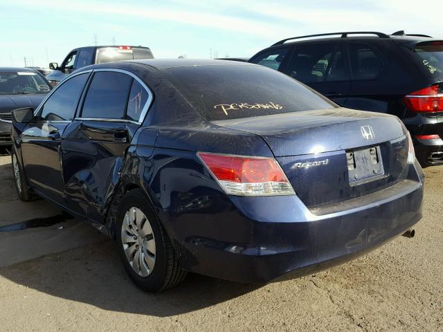 1HGCP26319A142906 - 2009 HONDA ACCORD LX BLUE photo 3