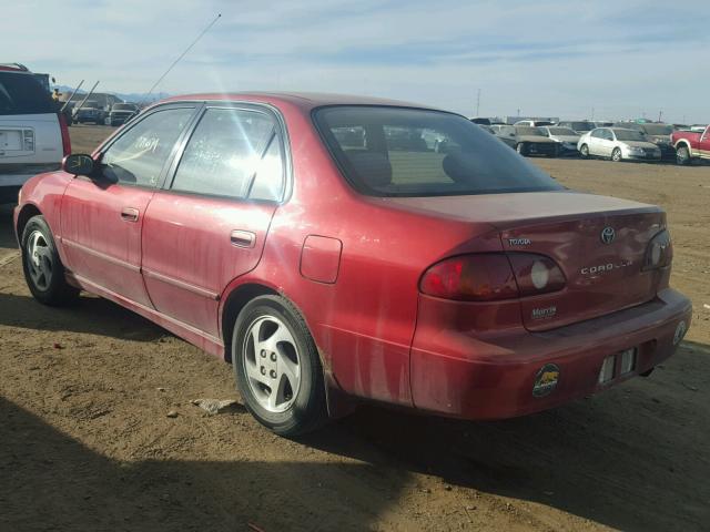 1NXBR12E01Z492094 - 2001 TOYOTA COROLLA CE MAROON photo 3