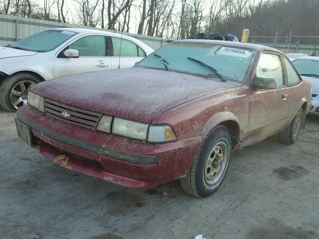 1G1JC1112K7160876 - 1989 CHEVROLET CAVALIER BURGUNDY photo 2