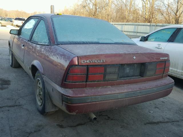 1G1JC1112K7160876 - 1989 CHEVROLET CAVALIER BURGUNDY photo 3