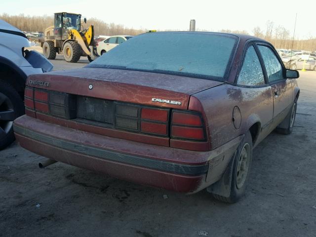 1G1JC1112K7160876 - 1989 CHEVROLET CAVALIER BURGUNDY photo 4