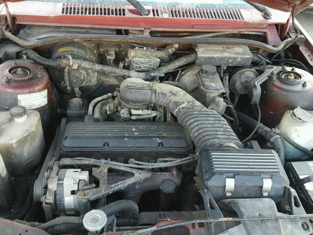 1G1JC1112K7160876 - 1989 CHEVROLET CAVALIER BURGUNDY photo 7