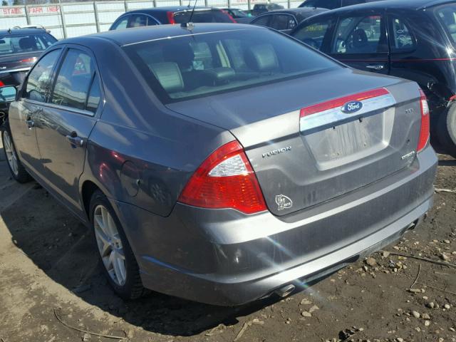 3FAHP0JG1CR276918 - 2012 FORD FUSION SEL GRAY photo 3