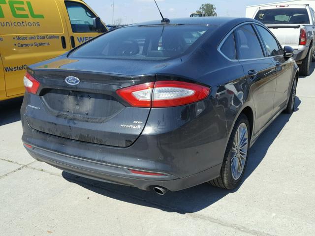 3FA6P0LU9DR267587 - 2013 FORD FUSION SE BLACK photo 4