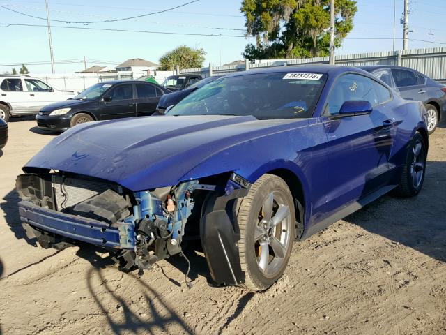 1FA6P8AM6G5224317 - 2016 FORD MUSTANG BLUE photo 2