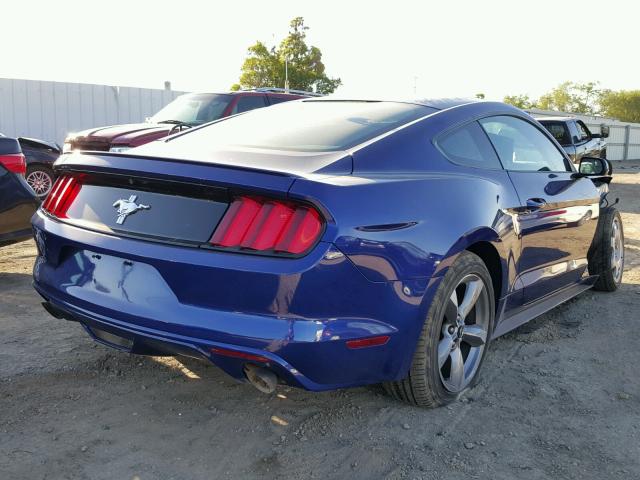 1FA6P8AM6G5224317 - 2016 FORD MUSTANG BLUE photo 4