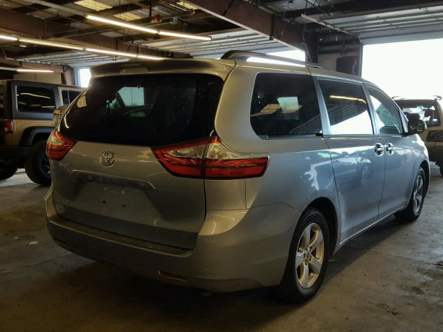 5TDKK3DC8GS735440 - 2016 TOYOTA SIENNA LE GRAY photo 4