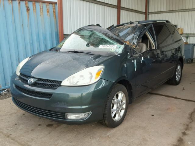 5TDZA22C05S353317 - 2005 TOYOTA SIENNA XLE GREEN photo 2