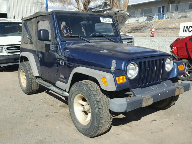 1J4FA39S76P730897 - 2006 JEEP WRANGLER X BLUE photo 1