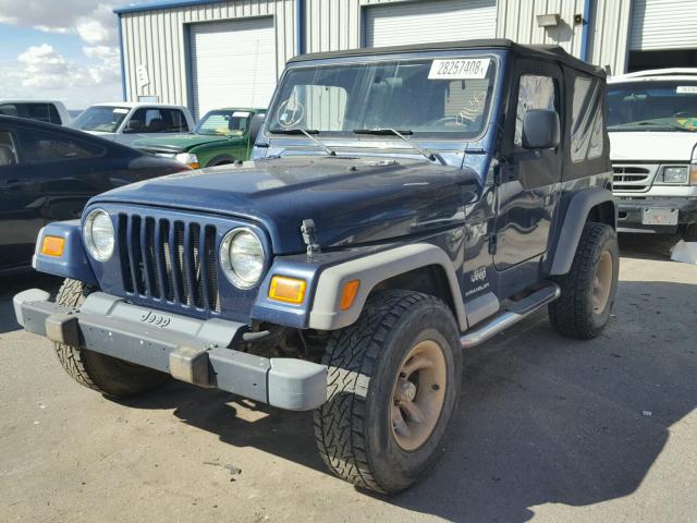 1J4FA39S76P730897 - 2006 JEEP WRANGLER X BLUE photo 2