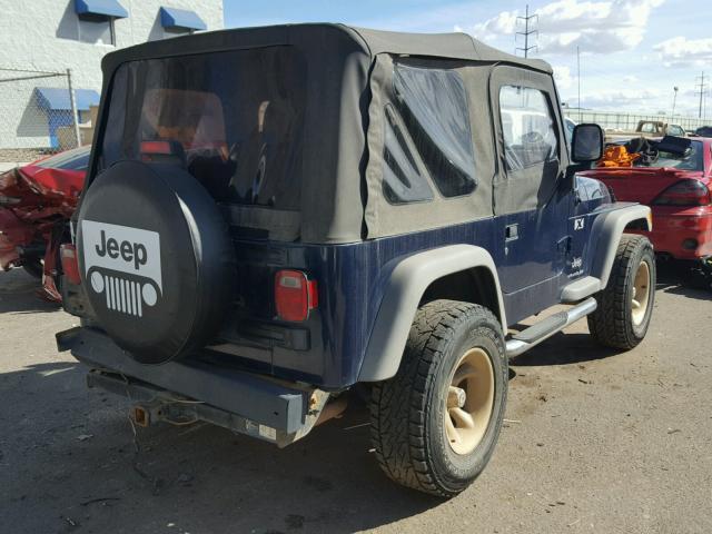 1J4FA39S76P730897 - 2006 JEEP WRANGLER X BLUE photo 4