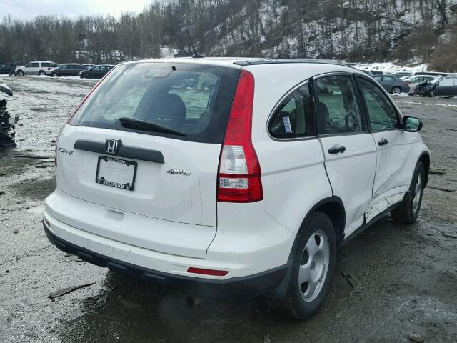 5J6RE4H35AL040485 - 2010 HONDA CR-V LX WHITE photo 4