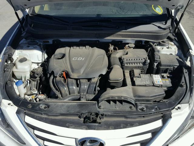 5NPEB4AC5EH842049 - 2014 HYUNDAI SONATA GLS WHITE photo 7