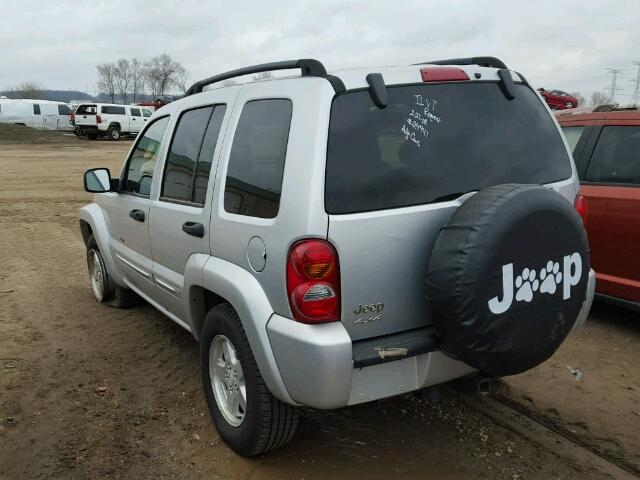 1J8GL58K02W329847 - 2002 JEEP LIBERTY LI SILVER photo 3