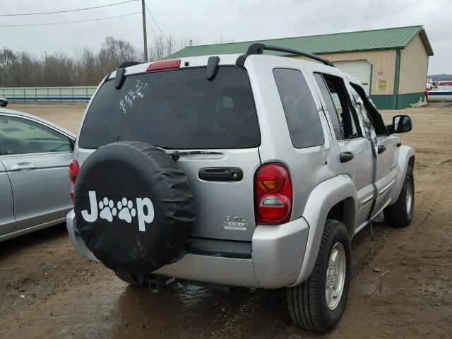 1J8GL58K02W329847 - 2002 JEEP LIBERTY LI SILVER photo 4
